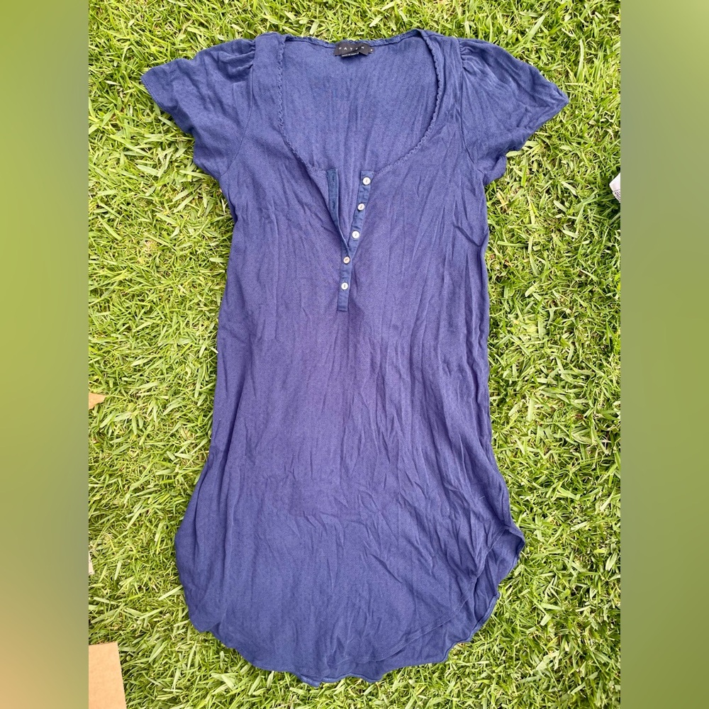 Hatch Maternity Pointelle nightgown Navy size0